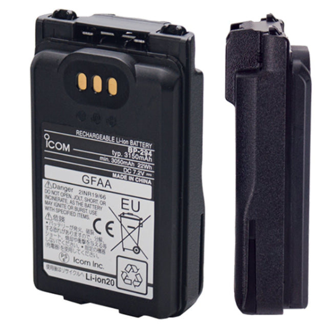 Icom BP294 Lithium ion Battery (3150mAh) for F52D, F62D & M85