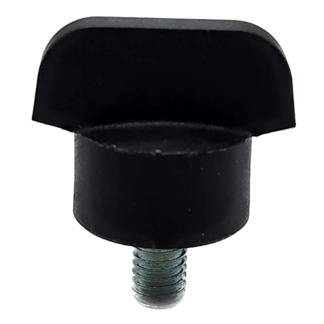Side view of the Motorola 0302637Y01 plastic mounting wing screw.