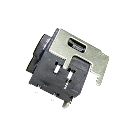 Top perspective of the 2-pin audio accessory socket on the Motorola 09012141001 connector.