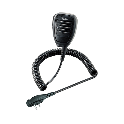 Icom HM222HLWP IP68 Waterproof Speaker Microphone - 2-Pin Screw Connector, Emergency Switch