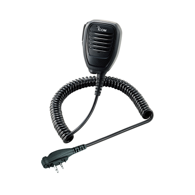 Icom HM222HLWP IP68 Waterproof Speaker Microphone - 2-Pin Screw Connector, Emergency Switch