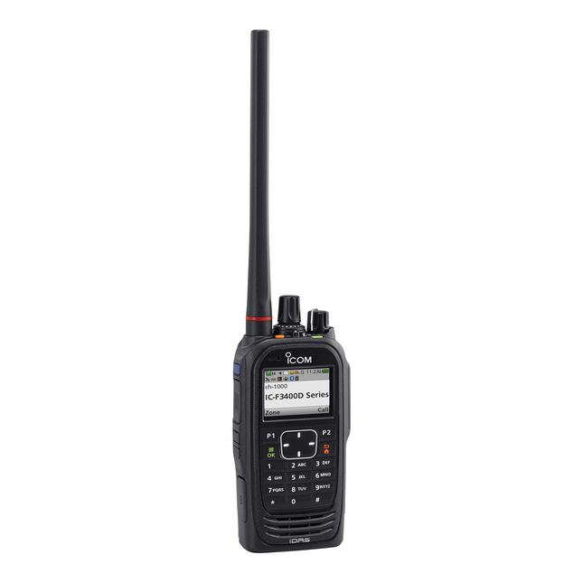 Icom F3400DS VHF (136–174MHz) IDAS Portable Two-Way Radio with Color Display