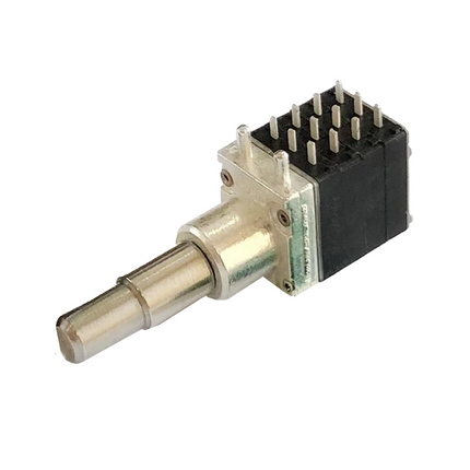 Underside PCB terminal solder pins on the Motorola 40012029002 channel selector switch.