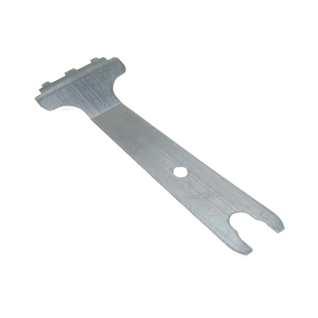 Side angle view of the Motorola 6680702Z01 tool highlighting its ultra-slim wedge contours for casing separation.