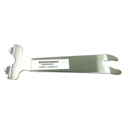 Front perspective of the genuine Motorola 6685666D01 chassis opener and knob removal service tool.