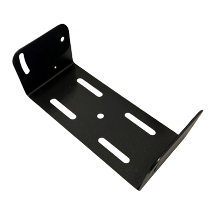 The Icom 8010019152 mounting bracket with pre-drilled holes, shown on a plain white background.