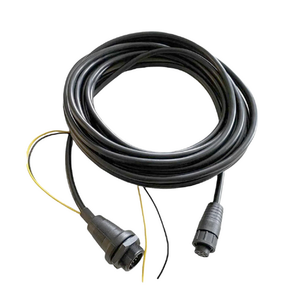Close-up detail of the 10-pin and 8-pin waterproof connectors on the Icom 8900014900 cable.
