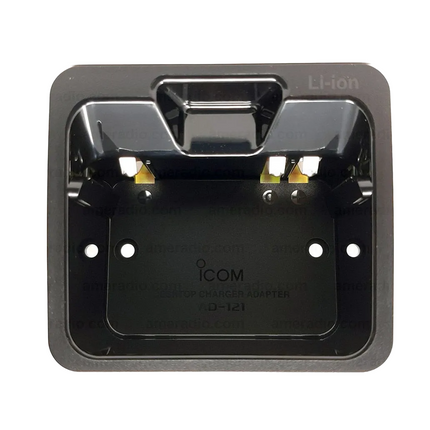 Top profile view of the Icom AD121 adapter cup designed to hold BP265 batteries.