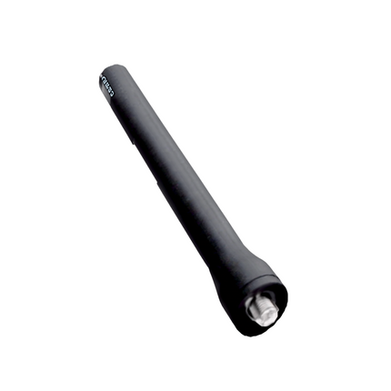 Hytera AN0153H12 VHF/GPS combination whip antenna highlighting the flexible rubberized outer sleeve.