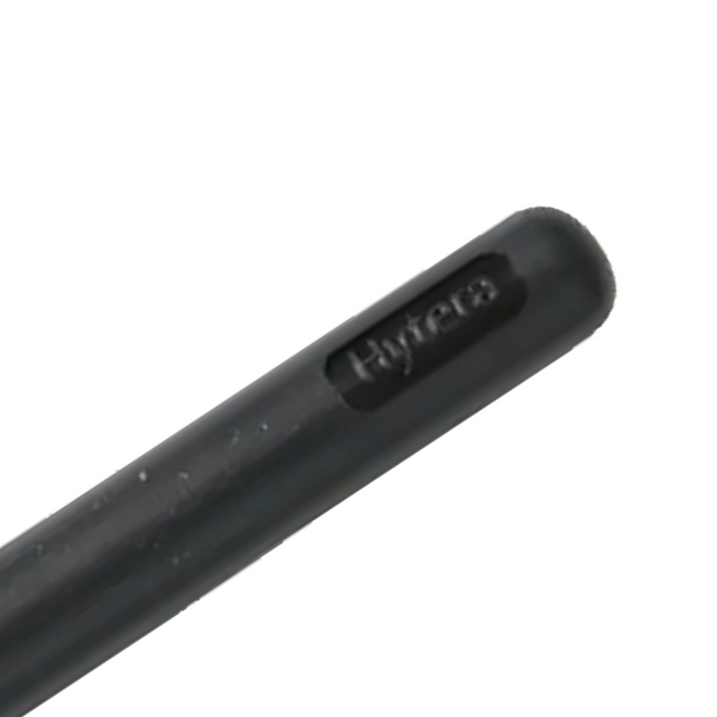 The Hytera AN0157H01 replacement antenna ready for attachment onto a compatible commercial handheld radio.