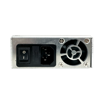 Rear perspective view of the Hytera PS21001 highlighting the internal Arch Electronics AQF600-28S module terminal connection block.