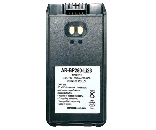 Atlantic Radio BP280-AR Lithium-Ion Battery - 2280mAh with IP67 Waterp