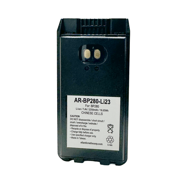 Atlantic Radio BP280-AR Lithium-Ion Battery - 2280mAh with IP67 Waterproof Rating