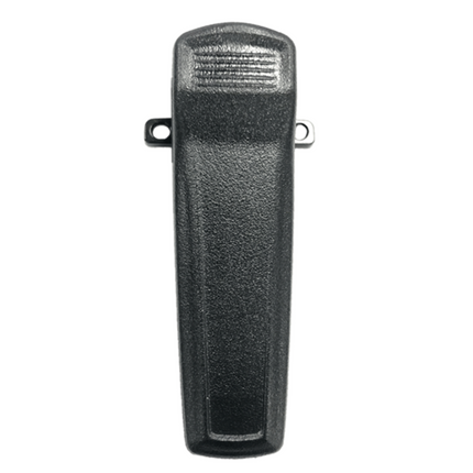 Hytera BC33 UL913 intrinsically safe belt clip displayed from the front view showing reinforced spring action latch.