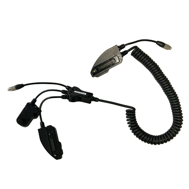 Front view of the BK Technologies BKR0702 radio-to-radio cloning cable for BKR and KNG series.