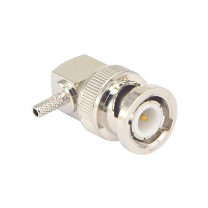 Atlantic Radio BNC Male Right Angle Crimp RF Connector RG142 LMR195 RG58 RG400 LMR200 Cable