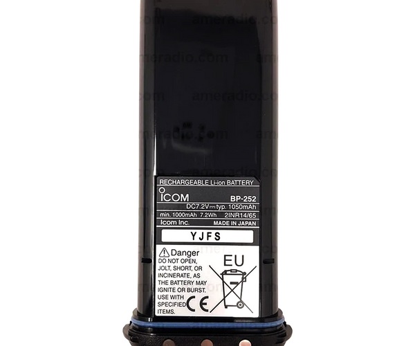 Icom BP252 7.4V 980mAh Li-Ion Waterproof Battery Pack