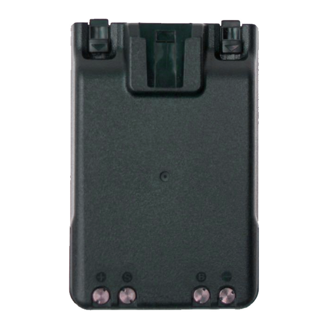 Rear contact view of the Icom BP272 battery pack showing terminal connectors.