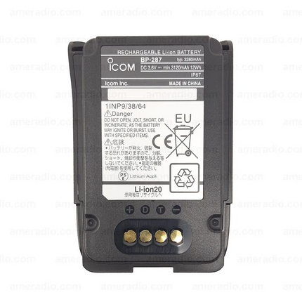 Icom BP287 Lithium Ion Battery (3280mAh) | Fits R15 & R30