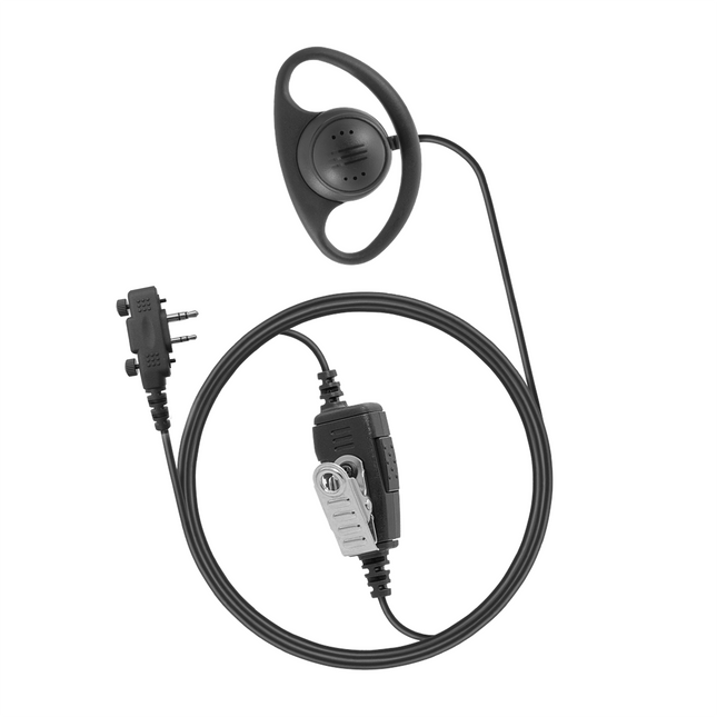 Atlantic Radio DR1W-S3A 1-Wire D-Ring Earpiece with In-Line PTT