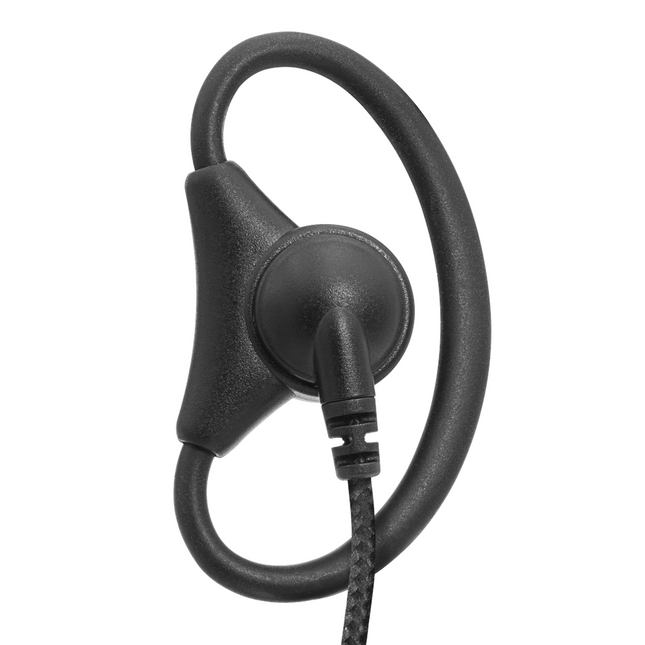 Atlantic Radio DRA+1W-M14 1-Wire D-Ring Adjustable Earpiece with Braided Fiber Cloth