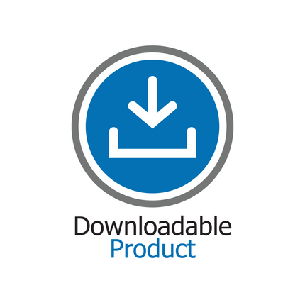 Downloadable product icon; blue and grey