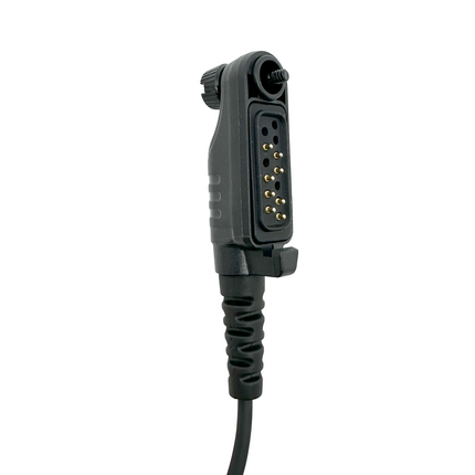 Close-up detail of the multipin connector of the Hytera EHN26-P earpiece.