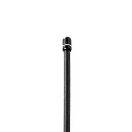 The Icom FA-SC61UC UHF rubber antenna laid out next to its official factory frequency tuning and cutting guide.