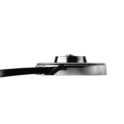 PCTEL G-NC high-polish chrome magnetic NMO mount with 12 foot RG-58A/U coaxial cable and bare wire end.