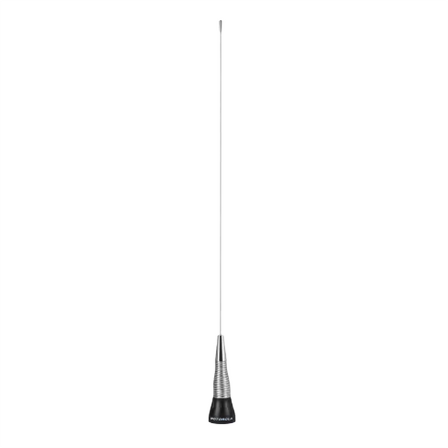 Front view of the Motorola HAD4017A VHF 146-174 MHz vehicle roof mount antenna.