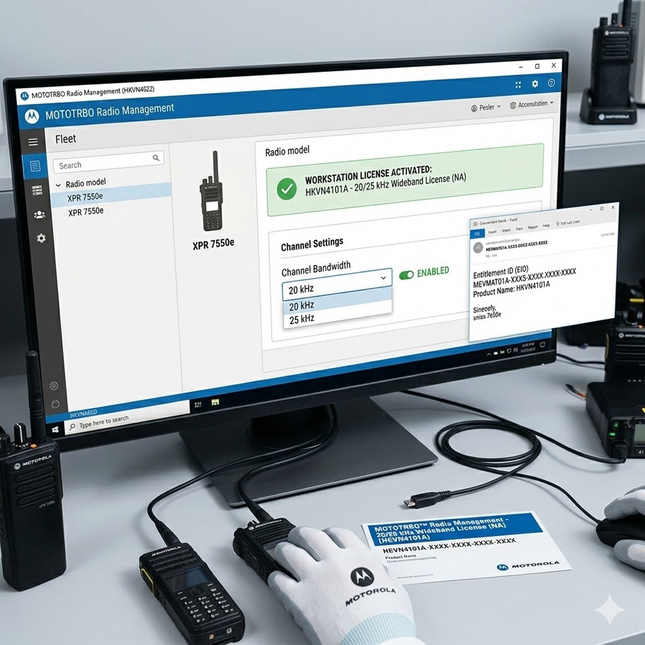 Motorola HKVN4101A MOTOTRBO Radio Management - 20/25 kHz Wideband License (NA)
