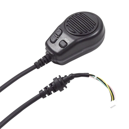 Close-up of the Channel Up, Down, and 16/9 buttons on the Icom HM-200B hand microphone.