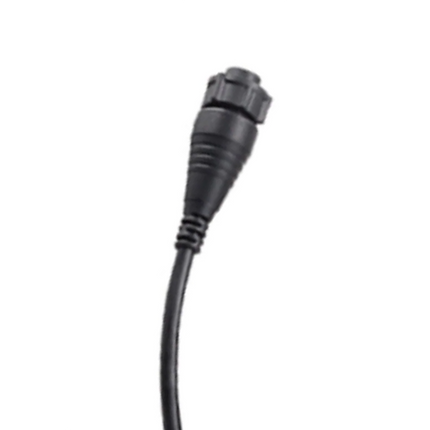 Close-up of the reinforced waterproof 10-pin ODS connector terminal on the Icom HM220 and HM220T Heavy-Duty Mobile Hand Microphones.