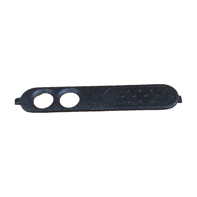 Side profile of the black Motorola HN000241A01 push-to-talk bezel frame component.