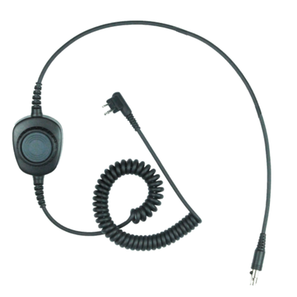 Atlantic Radio HS-PTTCAB Detachable Coil Cable With Inline PTT and Removable Rings