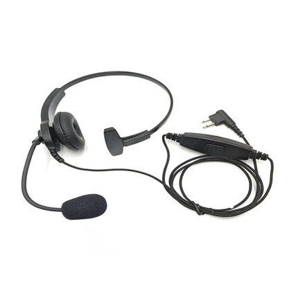 Atlantic Radio HSS-M Lightweight Single Muff Headset with Boom Mic