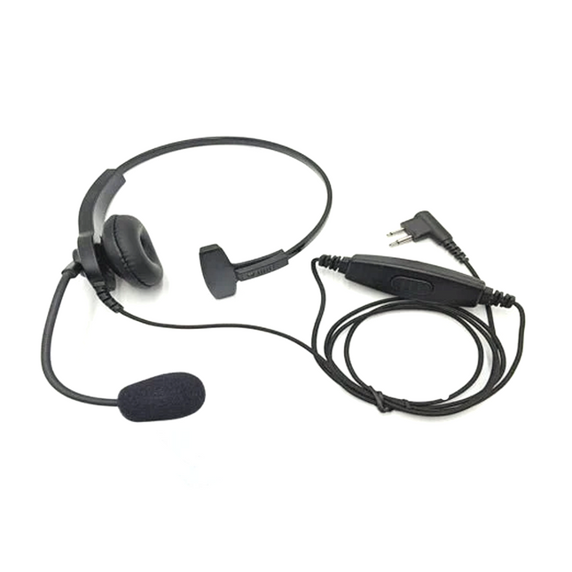 Atlantic Radio HSS-M Lightweight Single Muff Headset with Boom Mic