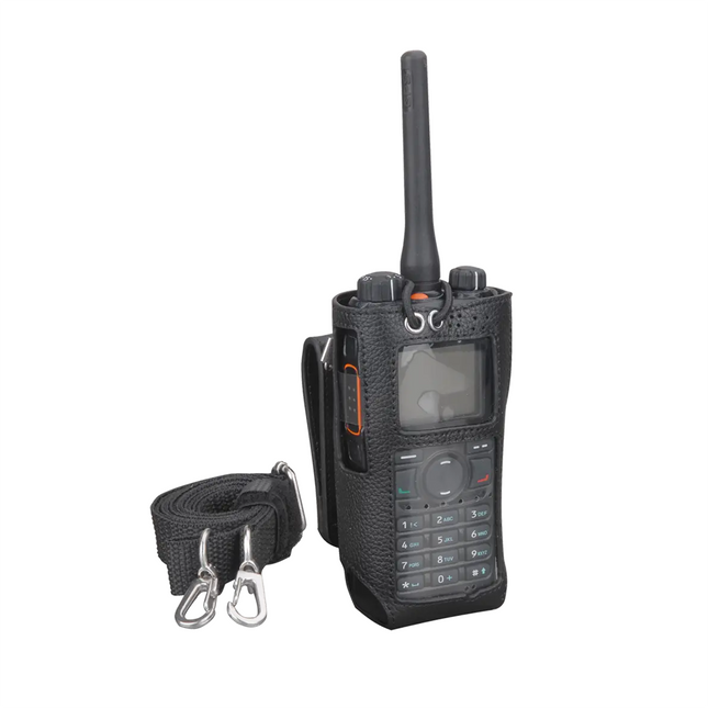 Hytera LCY003 Leather Carrying Case With LCD Display and Keypad, For Thin Battery