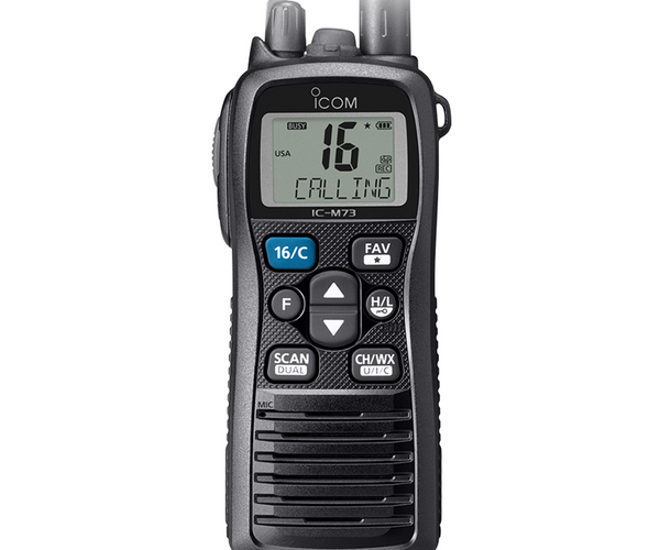 Icom M73 (VHF Marine, IPX8) Slim, Powerful, and Submersible VHF Icom M73 (VHF Marine, IPX8) Slim, Powerful, and Submersible VHF