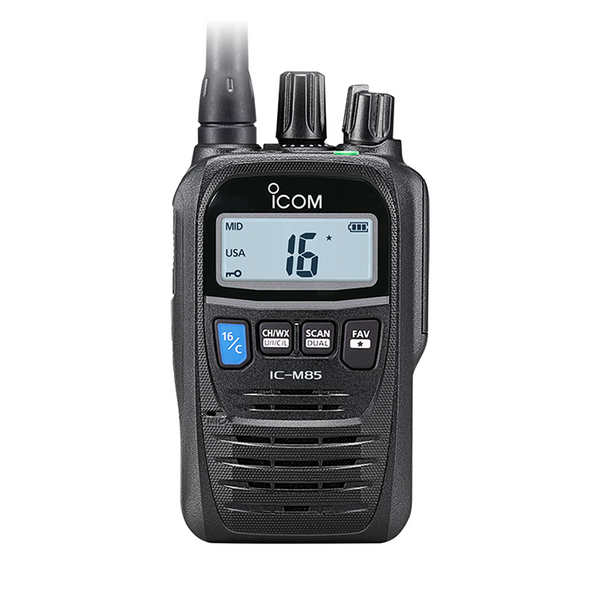 Icom M85 Smallest, Lightest VHF Marine and Land Mobile Hybrid Icom M85 Smallest, Lightest VHF Marine and Land Mobile Hybrid
