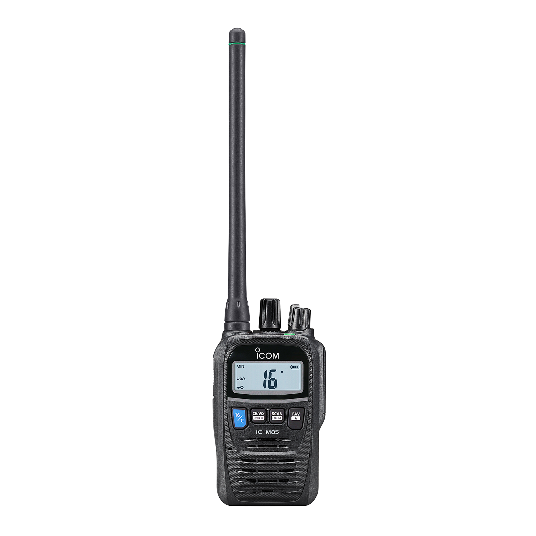 Icom M85 Smallest, Lightest VHF Marine and Land Mobile Hybrid Icom M85 Smallest, Lightest VHF Marine and Land Mobile Hybrid