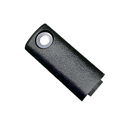 Side view showing the flush screw guide tabs on the Icom MP65 Accessory Dust Cover for F52D.