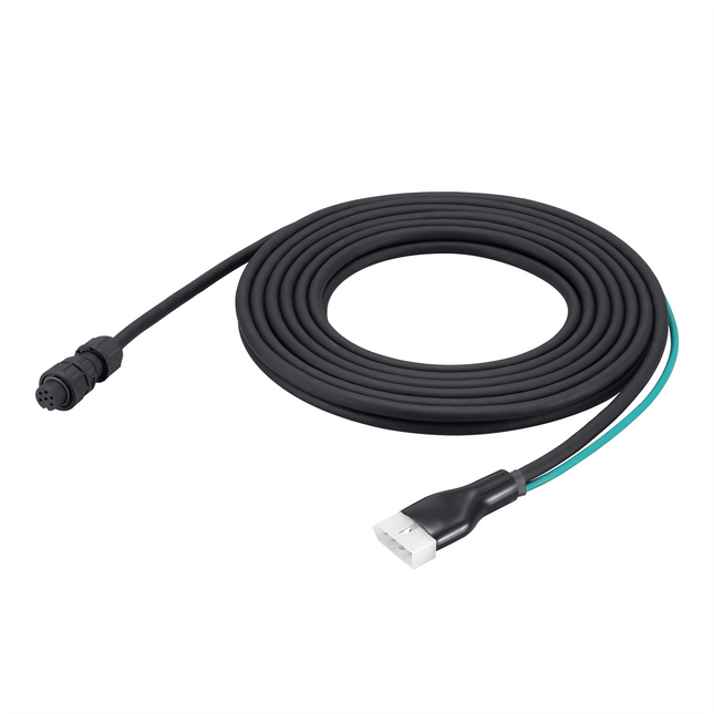 Front view of the Icom OPC2321 6-meter control cable adapter with 4-pin connector.