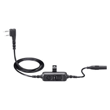Connector detail view of the Icom OPC2328 PTT switch cable for Icom portable two-way radios and headsets.
