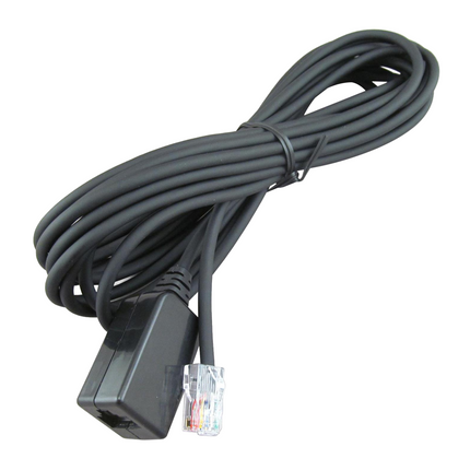 The flexible black 5-meter cabling on the Icom OPC440 extension cord.