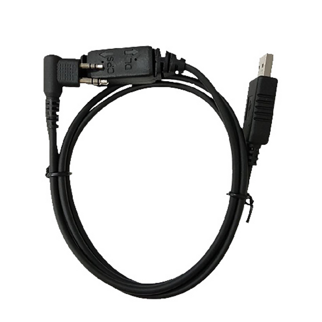 Front view of the Hytera PC76 USB data programming cable for Hytera portable radios.