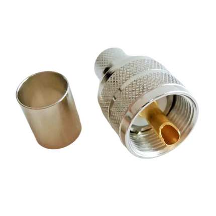 Atlantic Radio PL259 UHF PL259 Male Crimp Connector for RG8, RG213, and LMR400