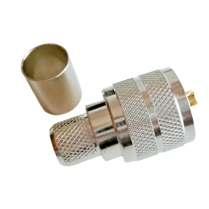 Atlantic Radio PL259 UHF PL259 Male Crimp Connector for RG8, RG213, and LMR400