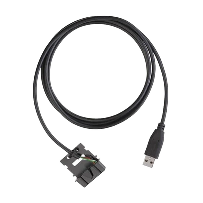 Full view of the Motorola PMKN4010B mobile and repeater rear accessory USB programming cable.