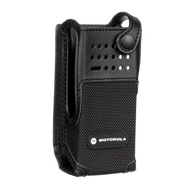 Front view of the Motorola PMLN5845A nylon carry case with 3-inch fixed belt loop.